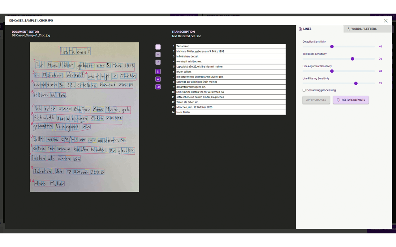 Zibian Labs Forensic Handwriting Examination software
